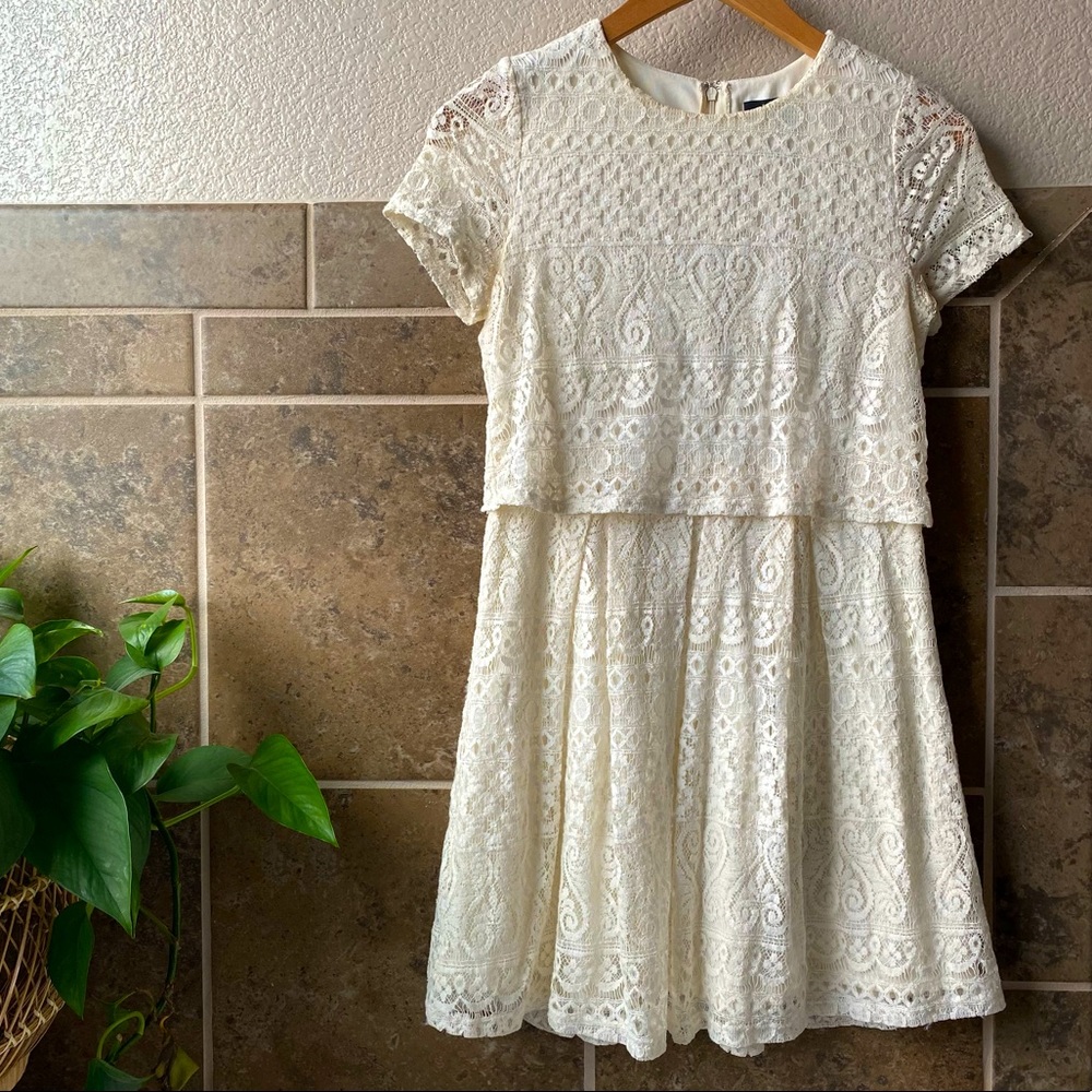 Forever 21 ivory lace dress, size small